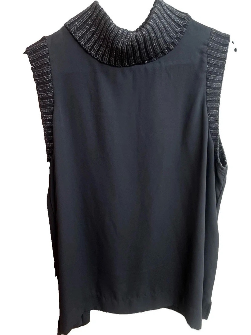 Juicy Couture Sleek Gray  Sleeveless Mock Neck Office Work Classroom Blouse XL